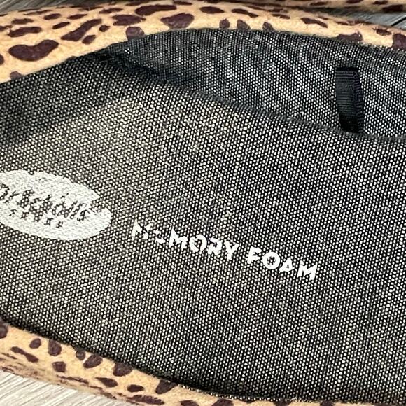 Dr. Scholls Womens Flats 9.5 Leopard Print Slip On Shoes Comfort Travel - Picture 6 of 6